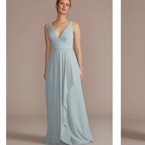 New David's Bridal Dusty Blue Bridesmaids Dress